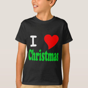 I Love Christmas Kids Dark T-Shirt