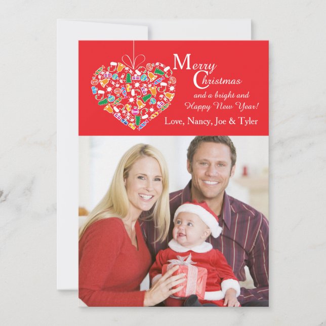 I Love Christmas Photo Card (Front)