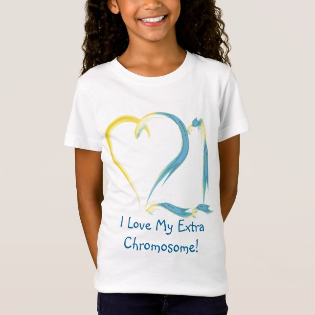 I Love Chromosome 21 T-Shirt (Front)