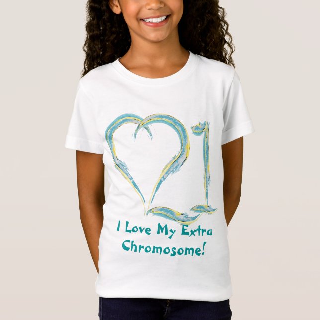 I Love Chromosome 21 T-Shirt (Front)