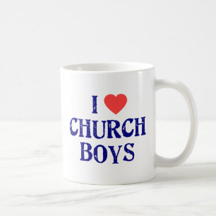 I love church boys coffee mug