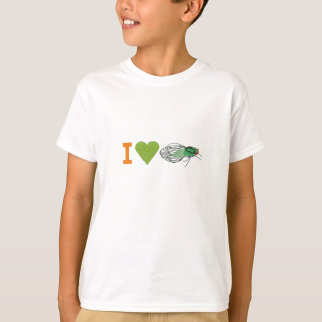 I Love Cicadas  T-Shirt (Front)