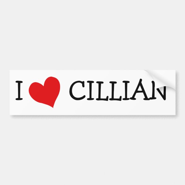I Love Cillian Bumper Sticker (Front)