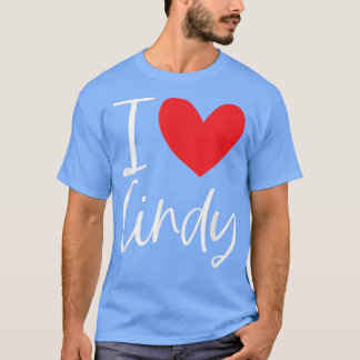 I Love Cindy Name Personalised Girl Woman BFF Frie T-Shirt