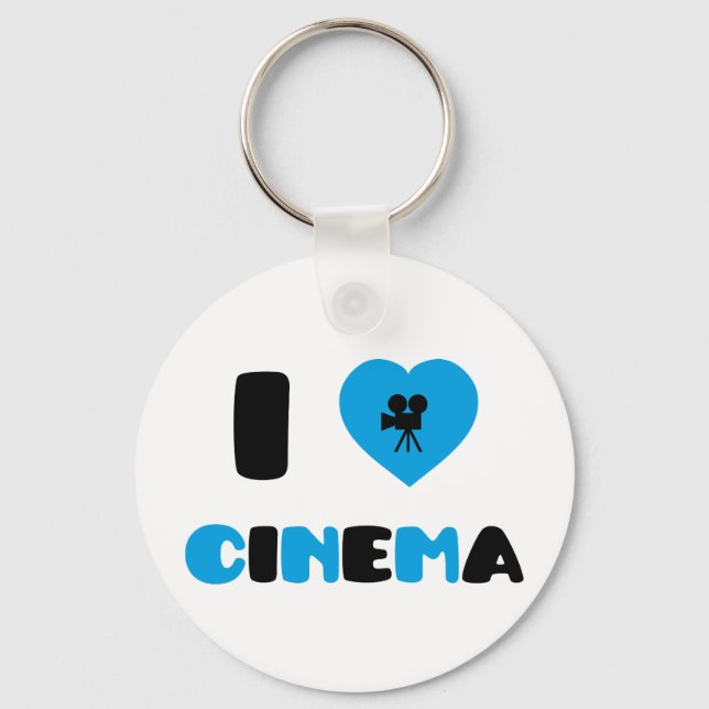 I Love Cinema Key Ring (Front)