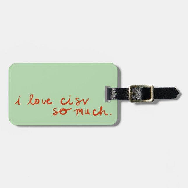 I Love CISV Luggage Tag (Front Horizontal)