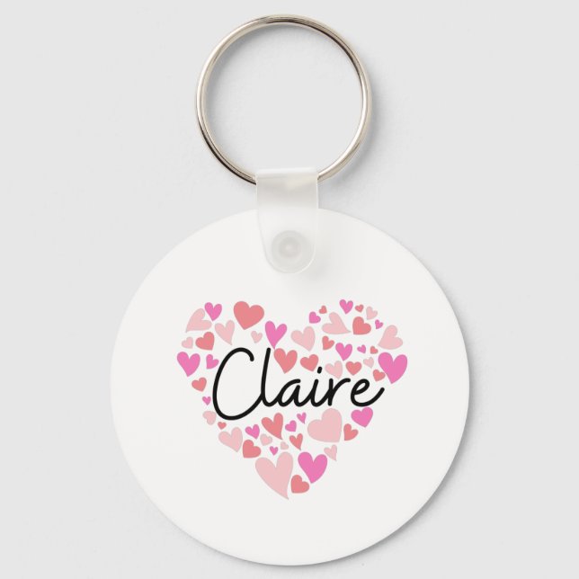 I love Claire Key Ring (Front)