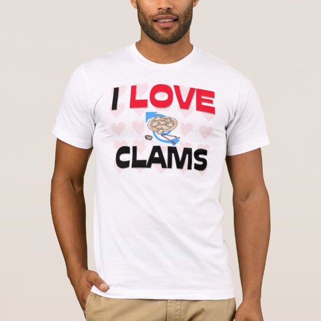 I Love Clams T-Shirt (Front)