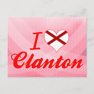 I Love Clanton, Alabama Postcard