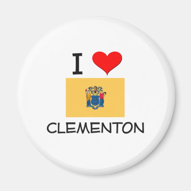 I Love Clementon New Jersey Magnet (Front)