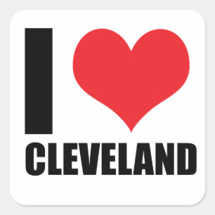 I love Cleveland  Square Sticker