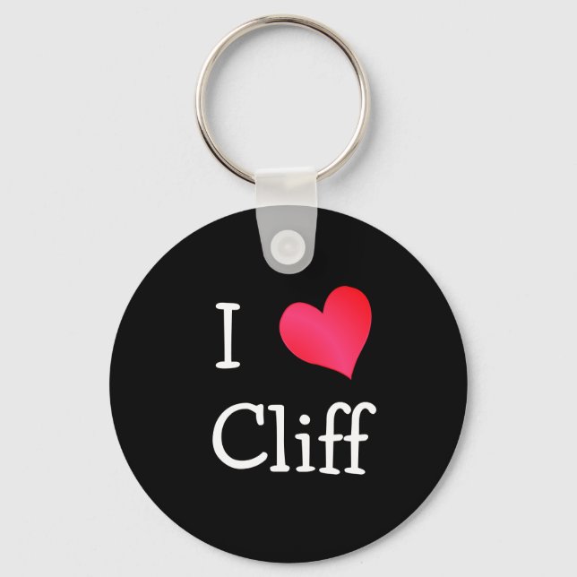 I Love Cliff Key Ring (Front)