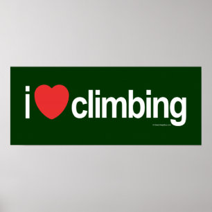 I Love Climbing Poster