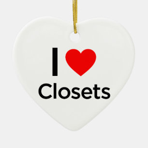 I Love Closets Ceramic Tree Decoration