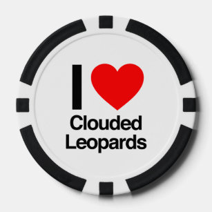 i love clouded leopards poker chips