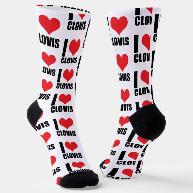 I love Clovis Socks (Angled)