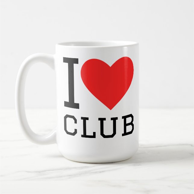 I love club coffee mug (Left)