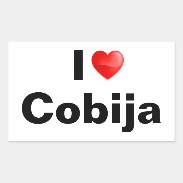 I love Cobija Rectangular Sticker (Front)
