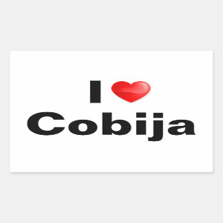 I love Cobija Rectangular Sticker