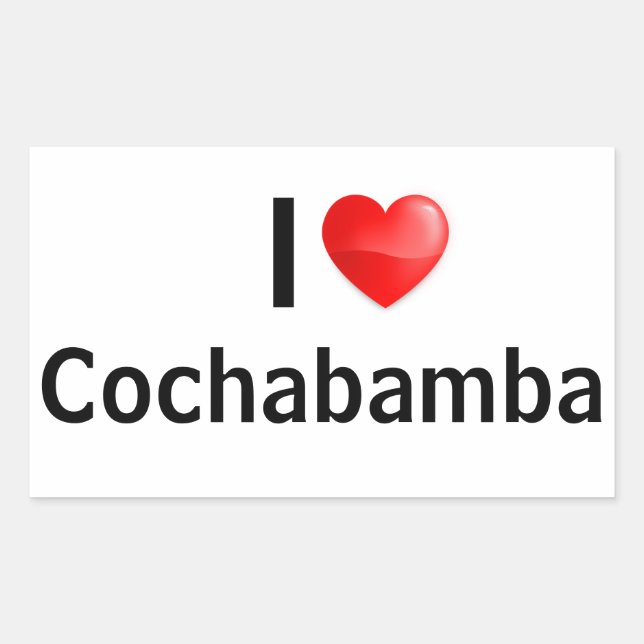 I love Cochabamba Rectangular Sticker (Front)