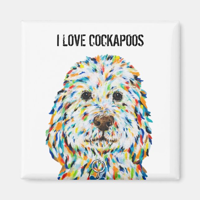 I Love Cockapoos Magnet (Front)