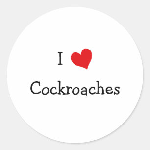 I Love Cockroaches Classic Round Sticker