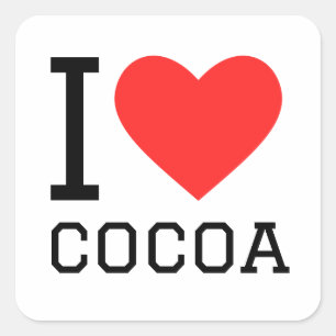 I love cocoa square sticker