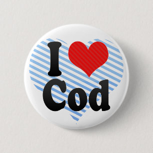 I Love Cod 6 Cm Round Badge