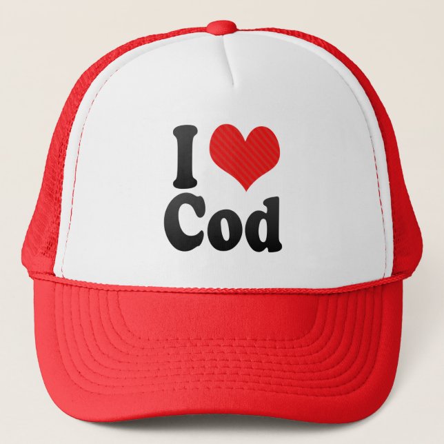 I Love Cod Trucker Hat (Front)