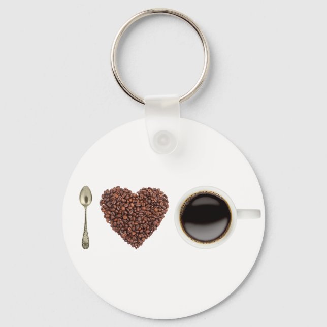 I Love Coffee 01 Key Ring (Front)