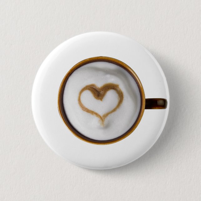I Love Coffee 03 6 Cm Round Badge (Front)