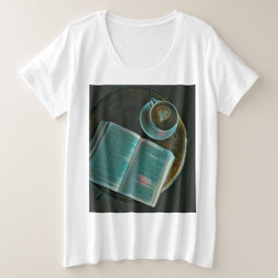 I love coffee and books plus size T-Shirt