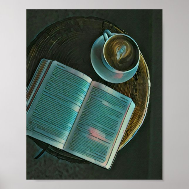 I love coffee and books poster (Front)