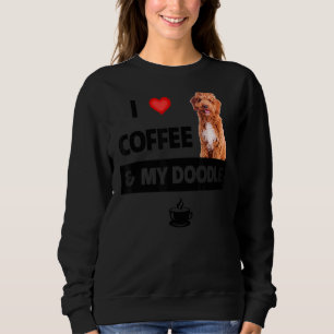 I Love Coffee And My Golden Doodle Dog Mum Dad Pet Sweatshirt