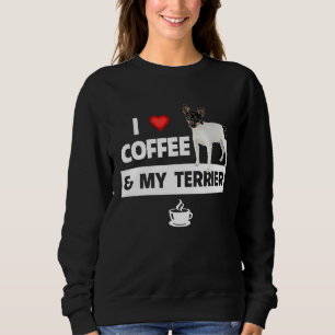 I Love Coffee and My Smooth Fox Terrier Dog Mom Da Sweatshirt