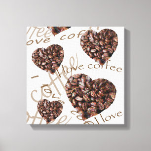 "I Love Coffee!" Canvas Print