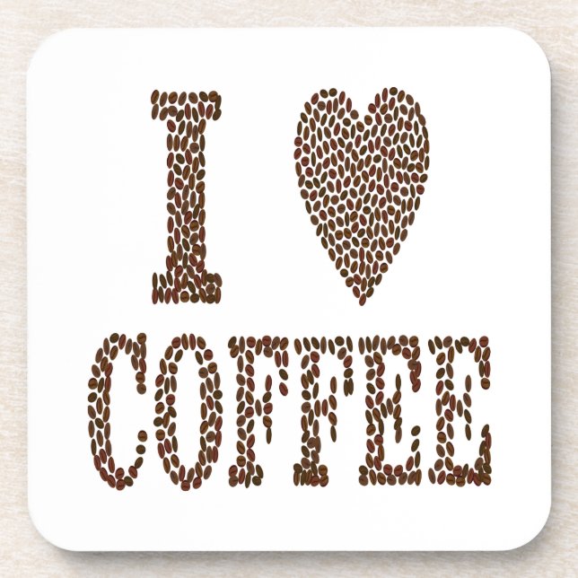I Love Coffee Coaster (Front)