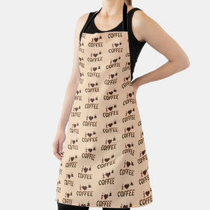 I Love Coffee Coffee Bean Apron