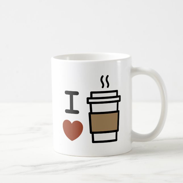 I Love Coffee Coffee Mug (Right)