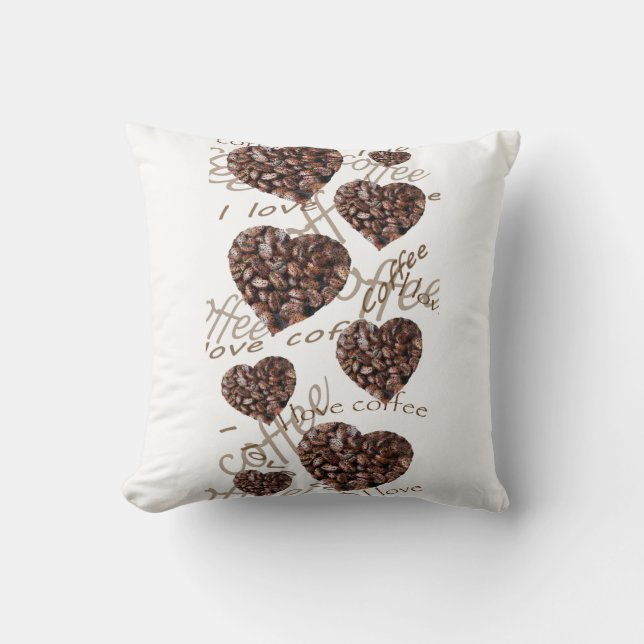 I Love Coffee! Cushion (Front)