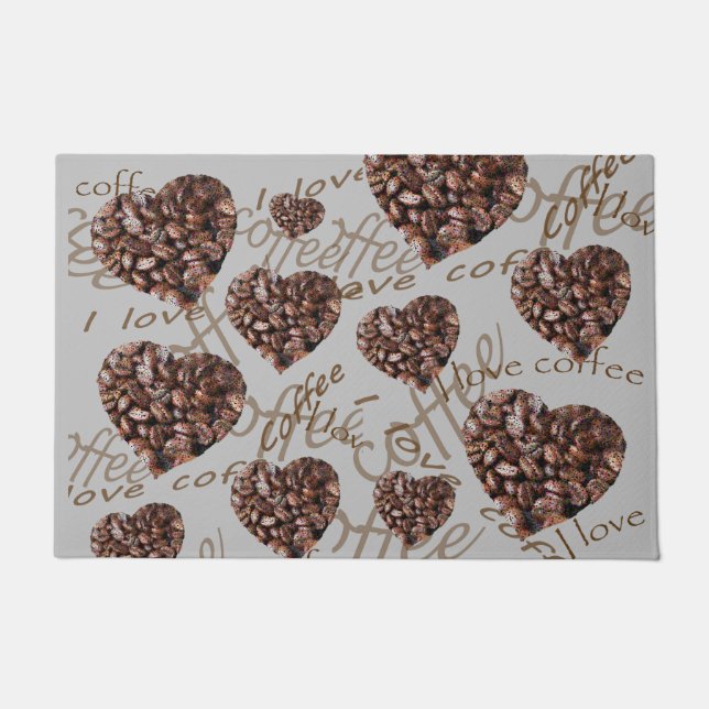 I Love Coffee Doormat (Front)