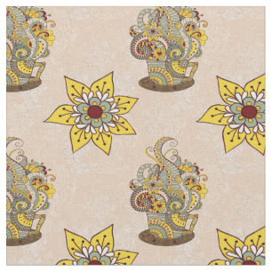 I love Coffee embroidery template Fabric