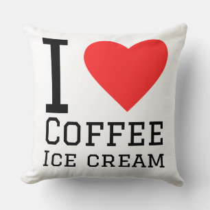 I love coffee ice cream cushion