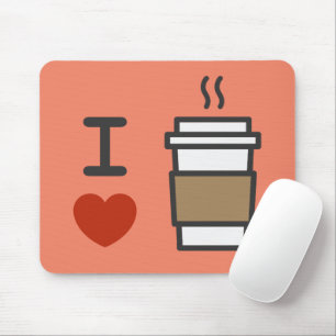 I Love Coffee Mouse Pad