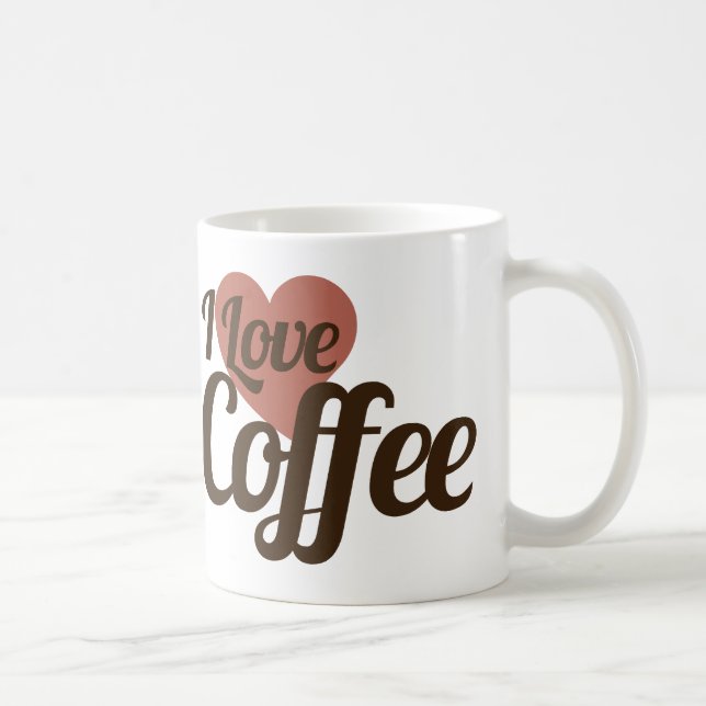 I Love Coffee Mug (Right)