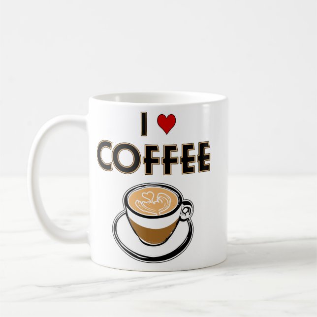 I Love Coffee Mug (Left)