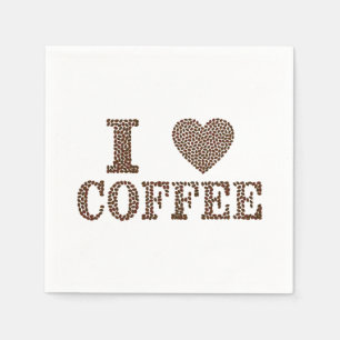 I Love Coffee Napkin