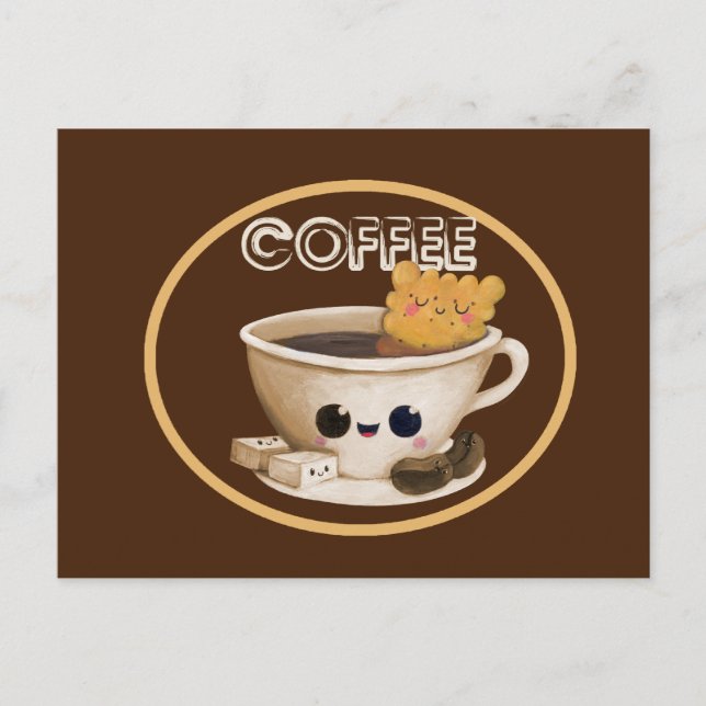 I love Coffee Postcard (Front)