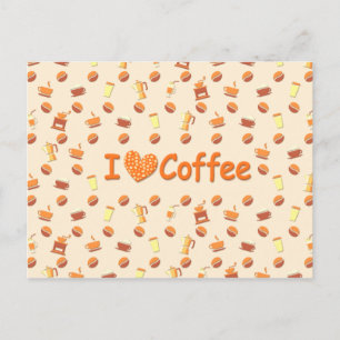 I love Coffee Postcard