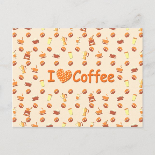 I love Coffee Postcard (Front)